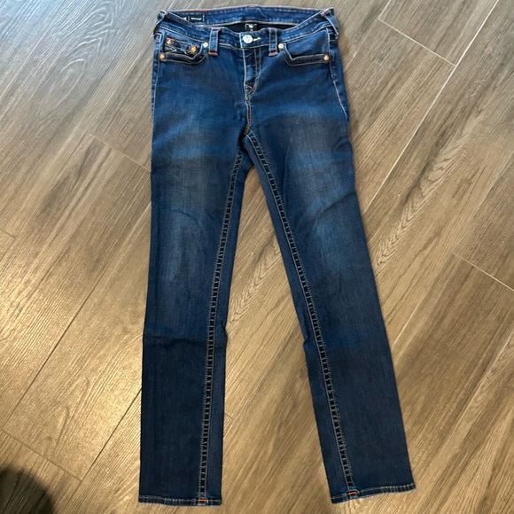 True Religion (slightly lighter than other listing) dark blue “Billie” jeans, 31 - Picture 1 of 4